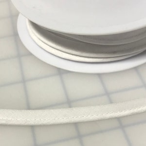 Biała lamówka z lnu 100% Wyprodukowano we Francji 1/2"
