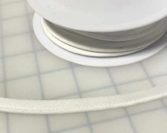 white none - WHITE Poly Cotton Piping Trim Made in France 3/8"