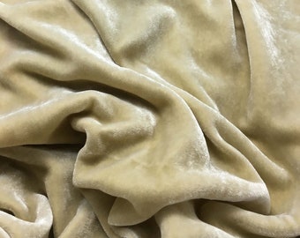 ECRU Hand Dyed Silk Velvet Fabric