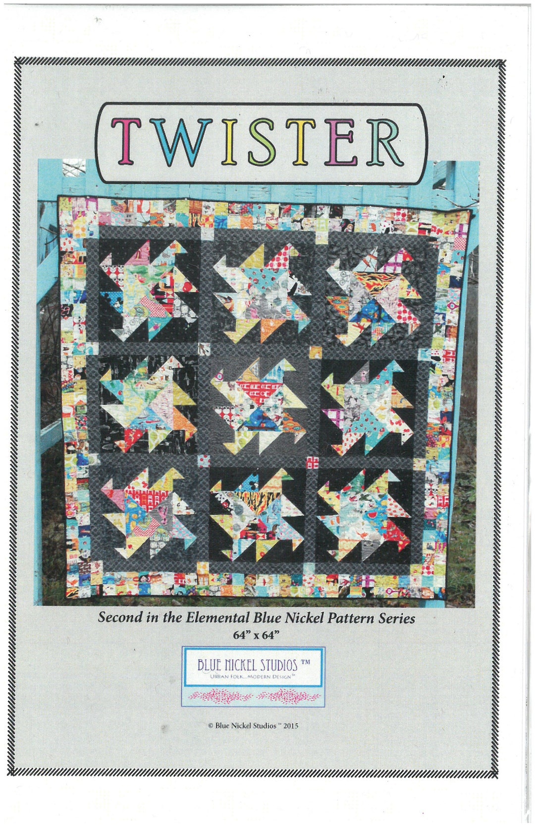 Twister Quilt Pattern- Blue Nickel Studios - Etsy México, image size:1080x1669