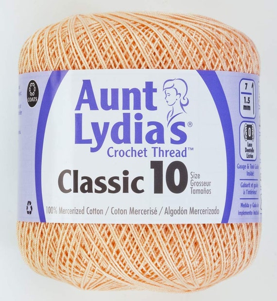 peach none - Coats Aunt Lydia's Crochet Cotton Thread Classic Size 10; Light Peach (154-424) 350 Yards