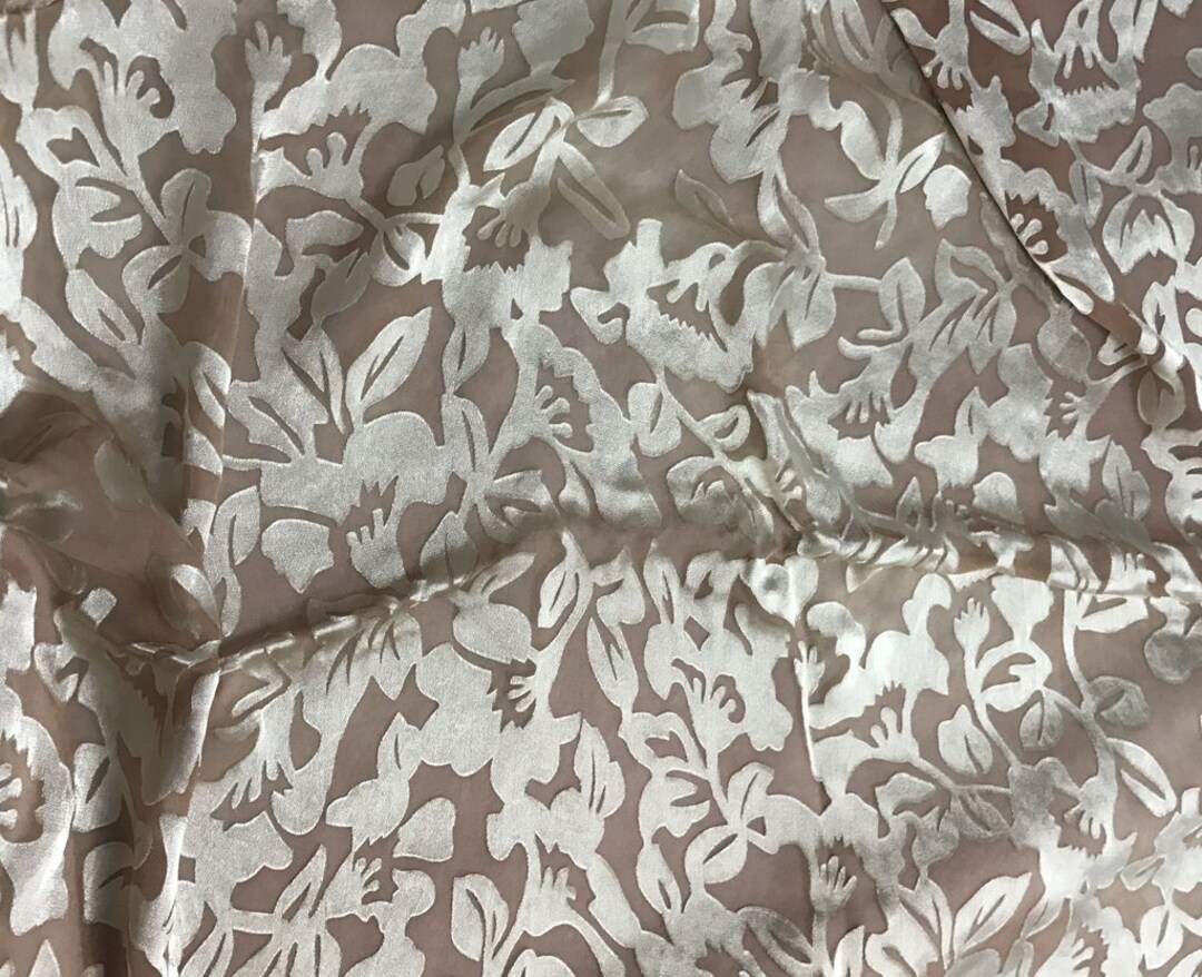 Floral Satin Burnout Combo Knit