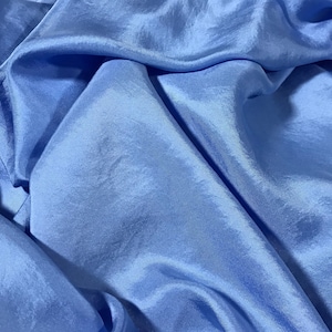 PERIWINKLE BLUE Hand Dyed Silk Twill Fabric