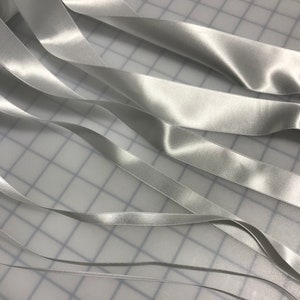 White Double Sided Satin Ribbon Made in France 7 Widths to choose from image 3