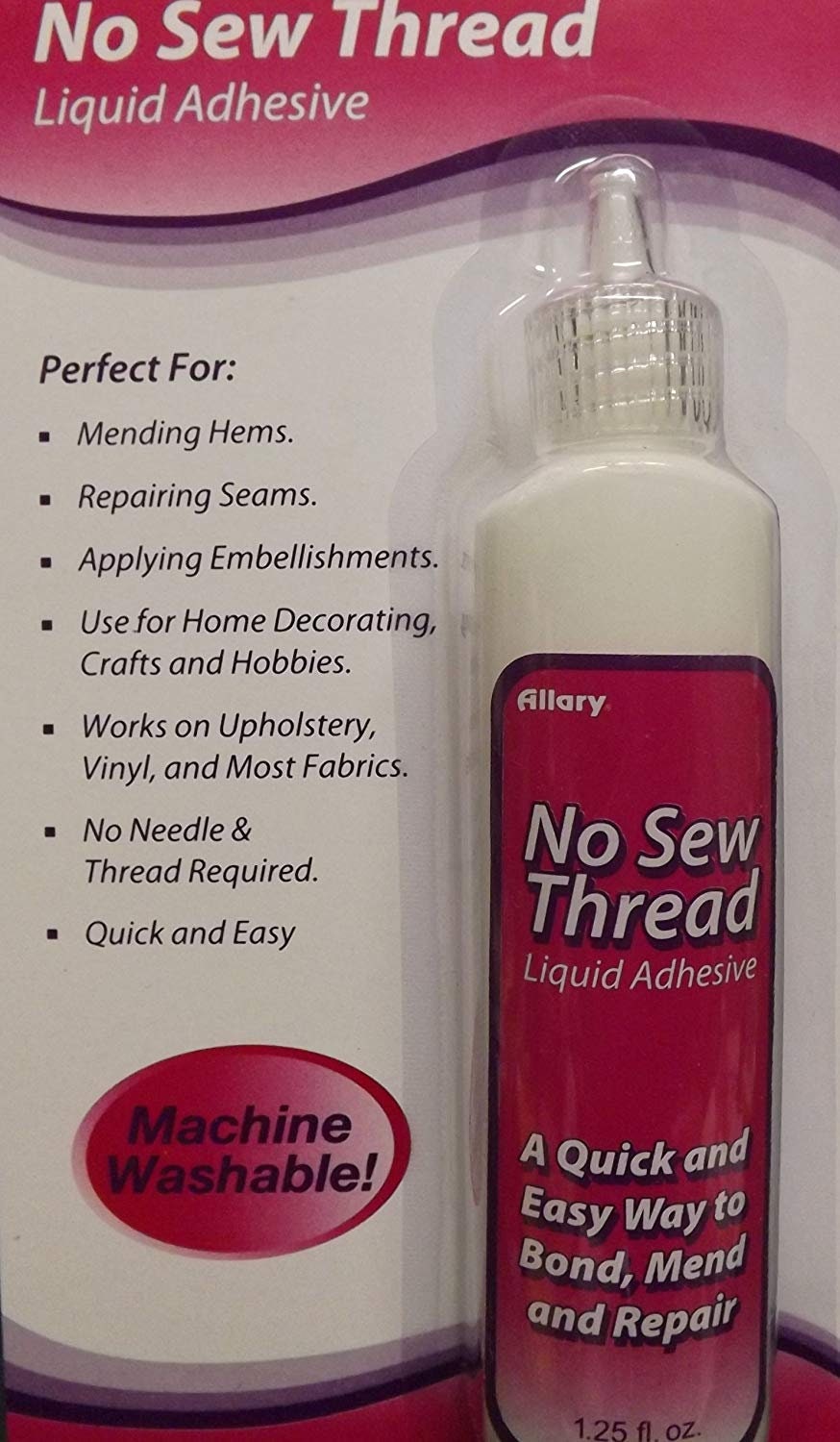 Allary No Sew Thread - Liquid Adhesive - Glue - Adhesives - Notions