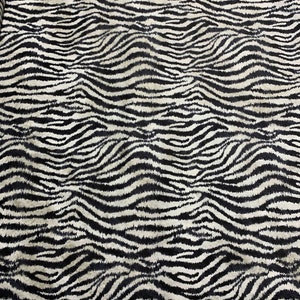 Savanna - Zebra Print Black/Cream - Northcott Cotton Fabric