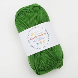 Hilo grueso de algodón de peso deportivo de Lori Holt, color verde albahaca
