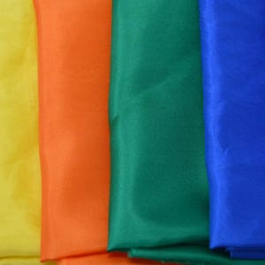 China Silk HABOTAI Fabric Set - 6 Rainbow Colors - 1/4 Yard x 45&quot; Each