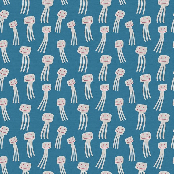 Octopuses on Blue - Animal Kingdom - by Jessica Nielsen for Paintbrush Studio 100% Cotton Fabric