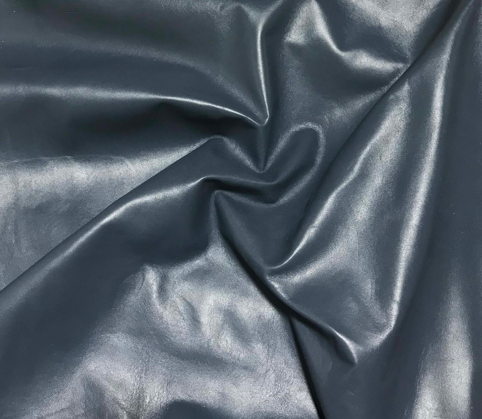 DUSTY MIDNIGHT BLUE Supple Lambskin Leather Whole Hide 8 - Etsy