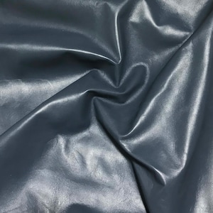 DUSTY MIDNIGHT BLUE Supple Lambskin Leather 1 Square Foot