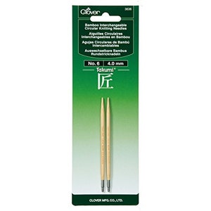 Clover Needlecraft Takumi Bamboo Interchangeable Circular Knitting Needles size 6/4.0mm
