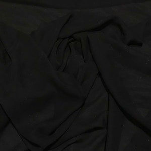 Black - Silk Chiffon Fabric