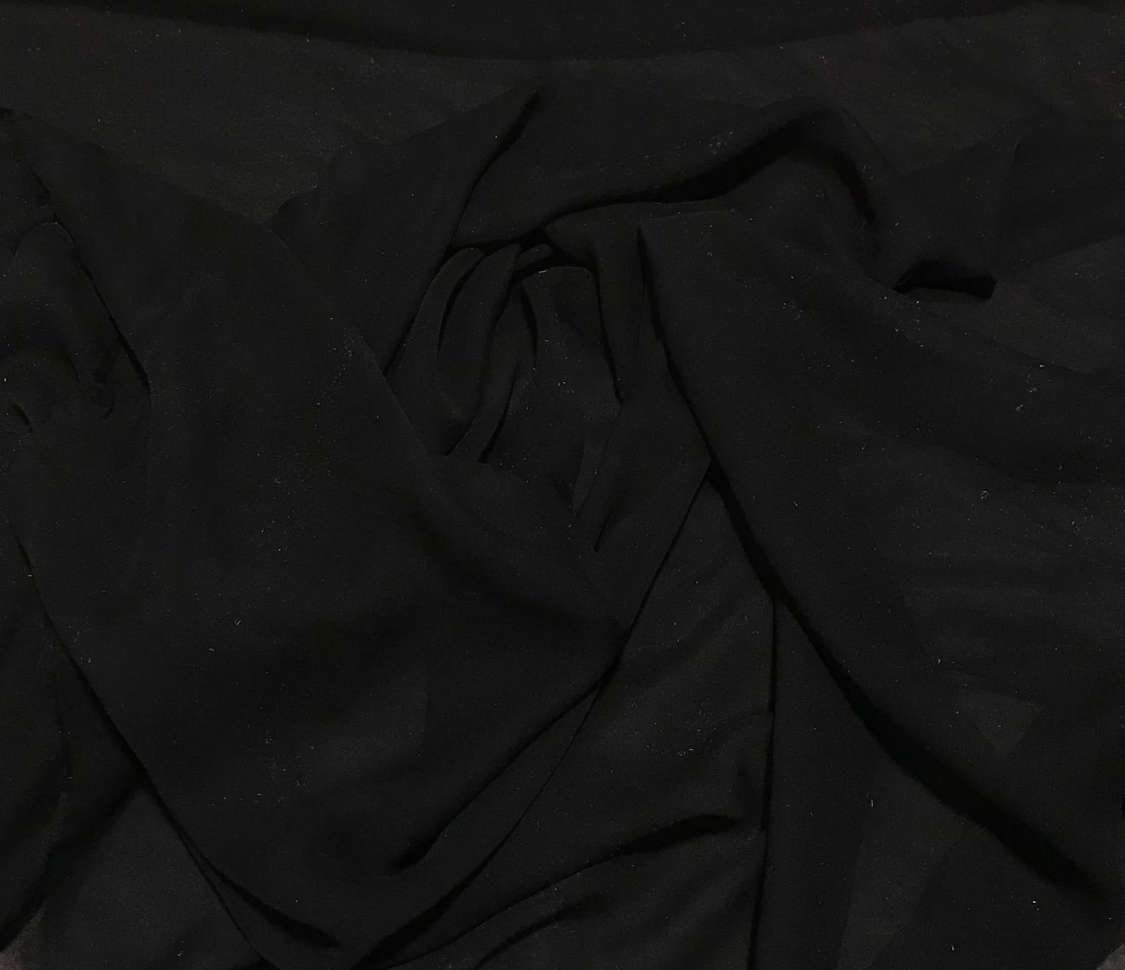 Black silk chiffon sale