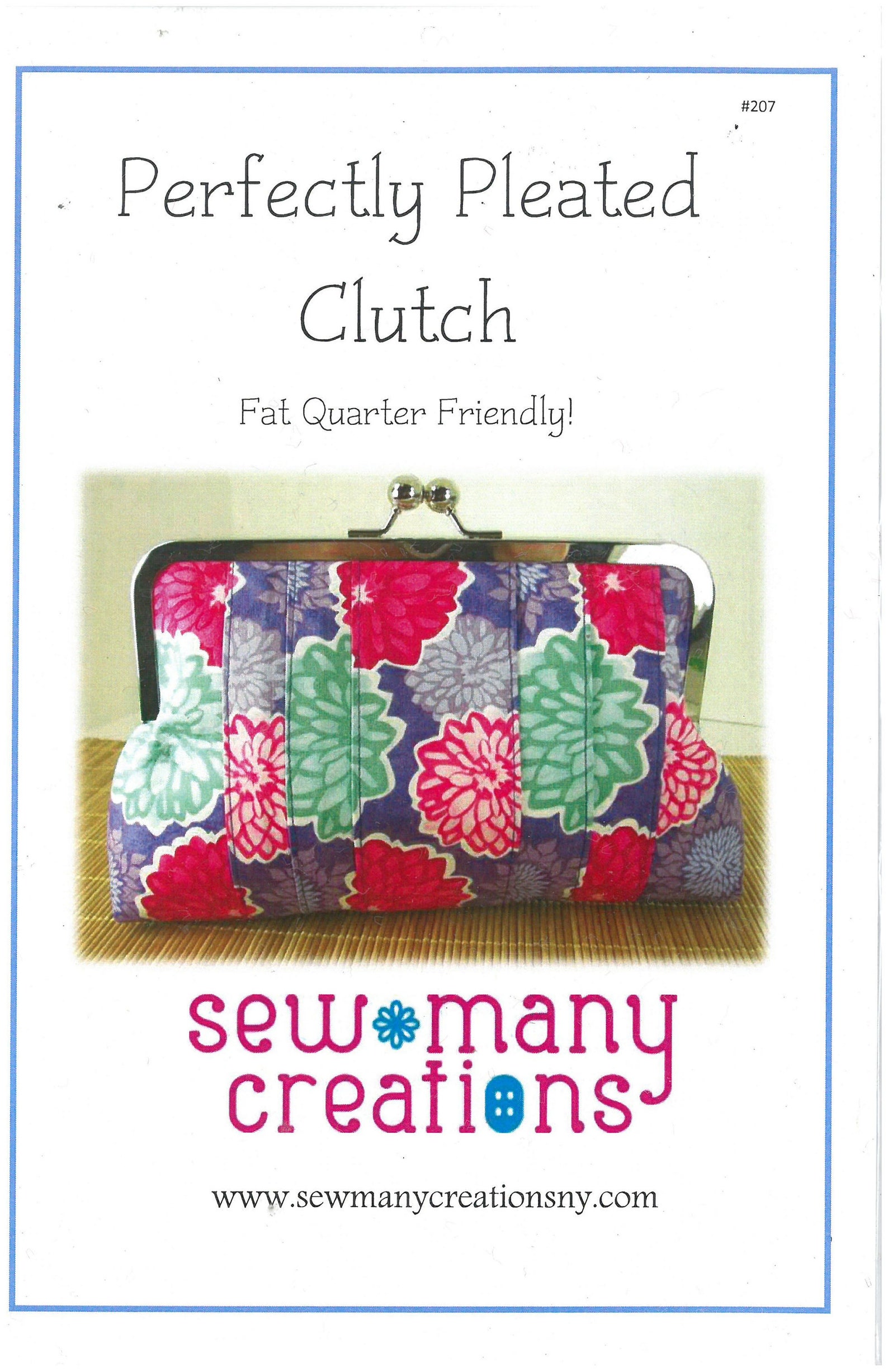 Perfectly Pleated Clutch Pattern -sew Many Creations - Etsy