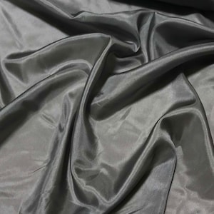 MEDIUM GRAY China Silk HABOTAI Fabric