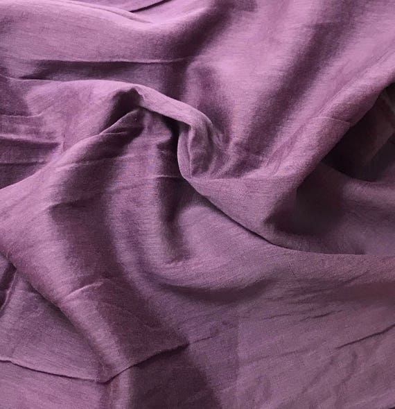 Hand Dyed MAROON Silk and Cotton Voile Batiste Fabric - 1 Yard