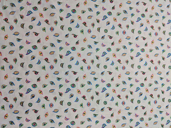 cream cotton fabric - Dragons - Dragon Eyes On Cream - Lewis and Irene - Cotton Fabric