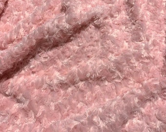 Rosette Plush Pink - David Textiles Cuddle Minky Fabric