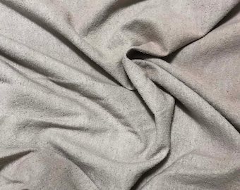 TAUPE Hand Dyed Raw Silk NOIL Fabric