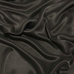 Chocolate Brown - Sandwashed Silk Charmeuse Fabric