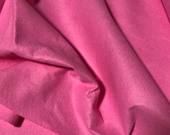 Shocking Pink - Wool /Rayon Blend Felt Fabric