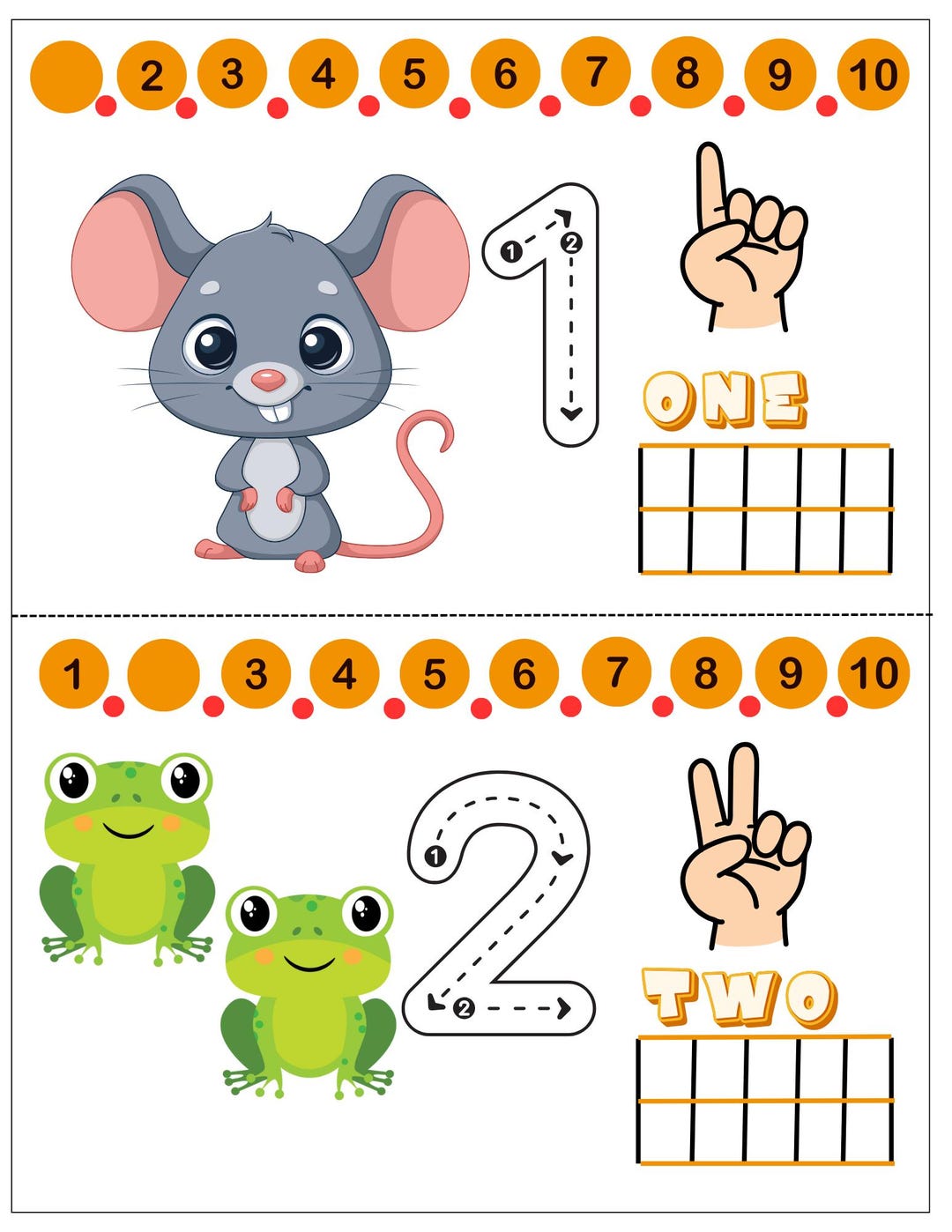 Tracing Numbers 1-10 Printable | Preschool Math Worksheets for Early ...