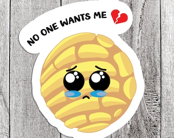 Grappige niet-opgegeten sticker sticker - leuke en eigenzinnige Mexicaanse kunst zoet brood, foodie cadeau, sticker voor laptops, telefoonhoesjes, waterflessen
