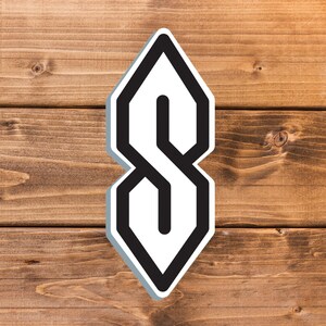 Cool S Sticker/ Sticker for Water Bottle, Laptop, Phone Case/ Cool Retro Sticker