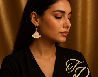 Pearl Drop Earrings, Art Deco Bridal Earrings, Antique Fan Wedding Earrings, Bridesmaid Bride Gift, Wedding Day Jewlery Accessories