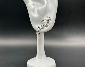 earclimber earring spiral with dots