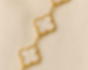 Four Leaf Clover Bracelet| Lucky Charm Bracelet| 18K Gold Plated Double Sided Clover