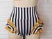 Striped and Sequin High Waist Briefs, Aerial Dance Costume, made to order 