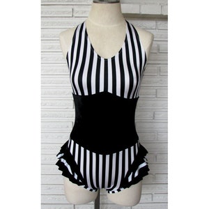 Vertical Stripe Corset Aerial Costume, Made to Order