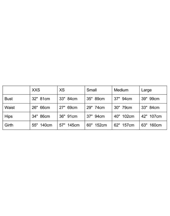 Etsy Size Chart