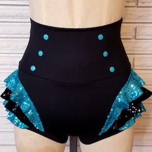 High Waist Button Briefs with Sequins, made to order