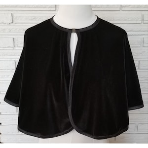 Black Velvet Capelet, Costume Cover Up