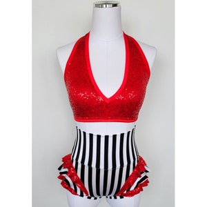 Sequin Halter and High Waist Briefs, Aerial Costume, made to order