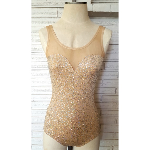 Light Skin Tone Sequin Leotard Aerial Costume Dance Costume Made to Order Etsy Canada