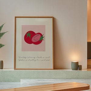 Tomato Kitchen Quote Poster: Funny Foodie Art (Digital Download