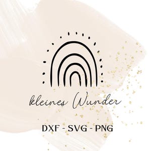 Pequeño milagro - Archivo de trazador DXF SVG PNG cortado con láser Bebé recién nacido Hitos