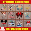 Disney Dtf Transfers Ready To Press 2026 for Tee Shirt Sweatshirt Hoodie, Mickey And Minnie Family Trip Decals Disneyland Group Dtf