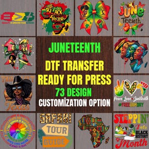 juneteenth dtf transfer ready to press for shirt sweatshirt, 4th of july shirt transfer african american gift, independence day iron on Gift