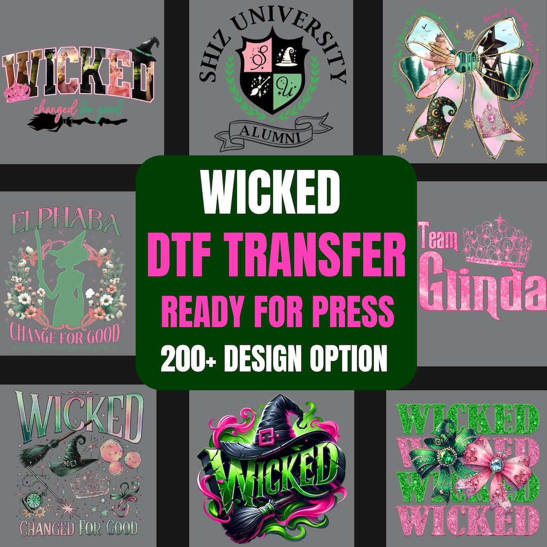 The Wicked Wizard Musical Dtf Transfer Ready to Press for Shirt ...