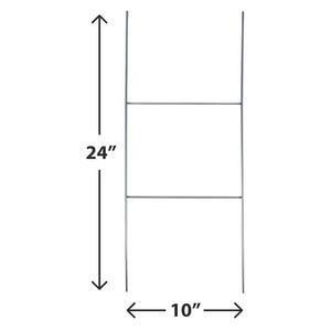 Peut inclure: Un support de panneau en m&eacute;tal avec deux barres horizontales. Le support de panneau mesure 24 pouces de haut et 10 pouces de large.