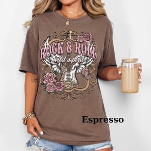 Comfort Color®  Rock n Roll Tee, Vintage Style Rock and Roll shirt, Guitar shirt, Rock & Roll t-shirt, Songwriter t-shirt, Lets Rock