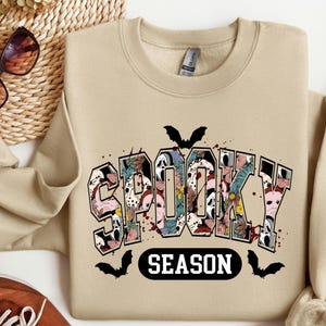 Sweat mignon saison fantasmagorique, sweat Halloween, sweat Halloween femme, pull mignon automne, cadeau pour Halloween, chemise effrayante saison