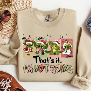 Retro Christmas Monster Sweatshirt,Christmas Comedy Movies Friends Shirt,Christmas Movie Tee,Holiday Shirt ,Funny Stitch Characters Sweater