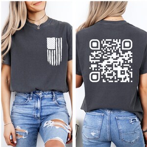 Comfort Colors®Viral Trump Dance YMCA QR Code T-Shirt - Funny Trump Dance Shirt, Trump Dance Prank Shirt