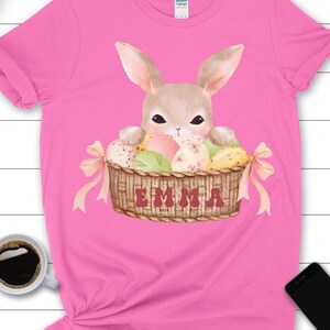 Custom Easter Bunny  Shirt,  Easter egg shirt, Easter Rabid Shirt, Rabbit Tee, Egg Basket Easter Shirt, Cute Easter Shirt